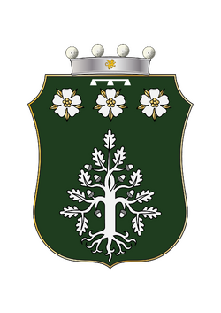 Arms bore by Edward Menken-White, heir to Baron Gilwell