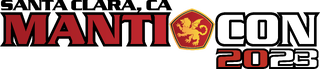 Logo of MantiCon 2023, held at the Santa Clara Marriott and hosted by BayCon